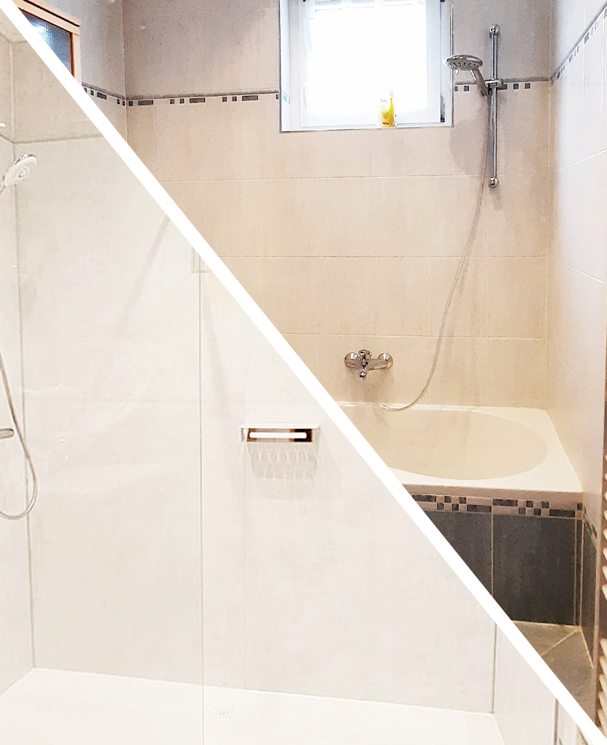 wanne raus dusche rein