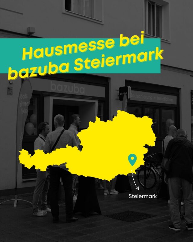 Und es geht weiter! 😎
Diese Woche Freitag und Samstag ist Hausmesse bei bazuba Steiermark. 🎈☀️ 
29.08. von 9-17 Uhr & 30.08.2025 von 9-13 Uhr ⏰

Kommt vorbei in unseren Schauraum:

📍bazuba Steiermark
  Schemerlhöhe 18
  8076 Vasoldsberg

Wir freuen uns auf euch! 💚💛